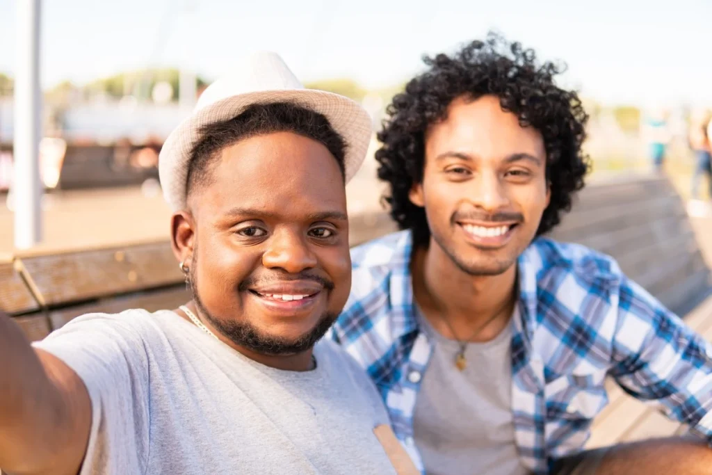 Two men smiling for a photo
